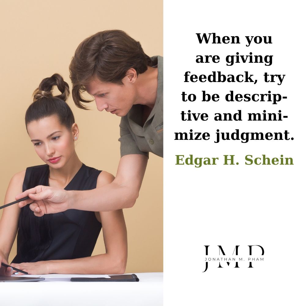 be descriptive and minimize judgment