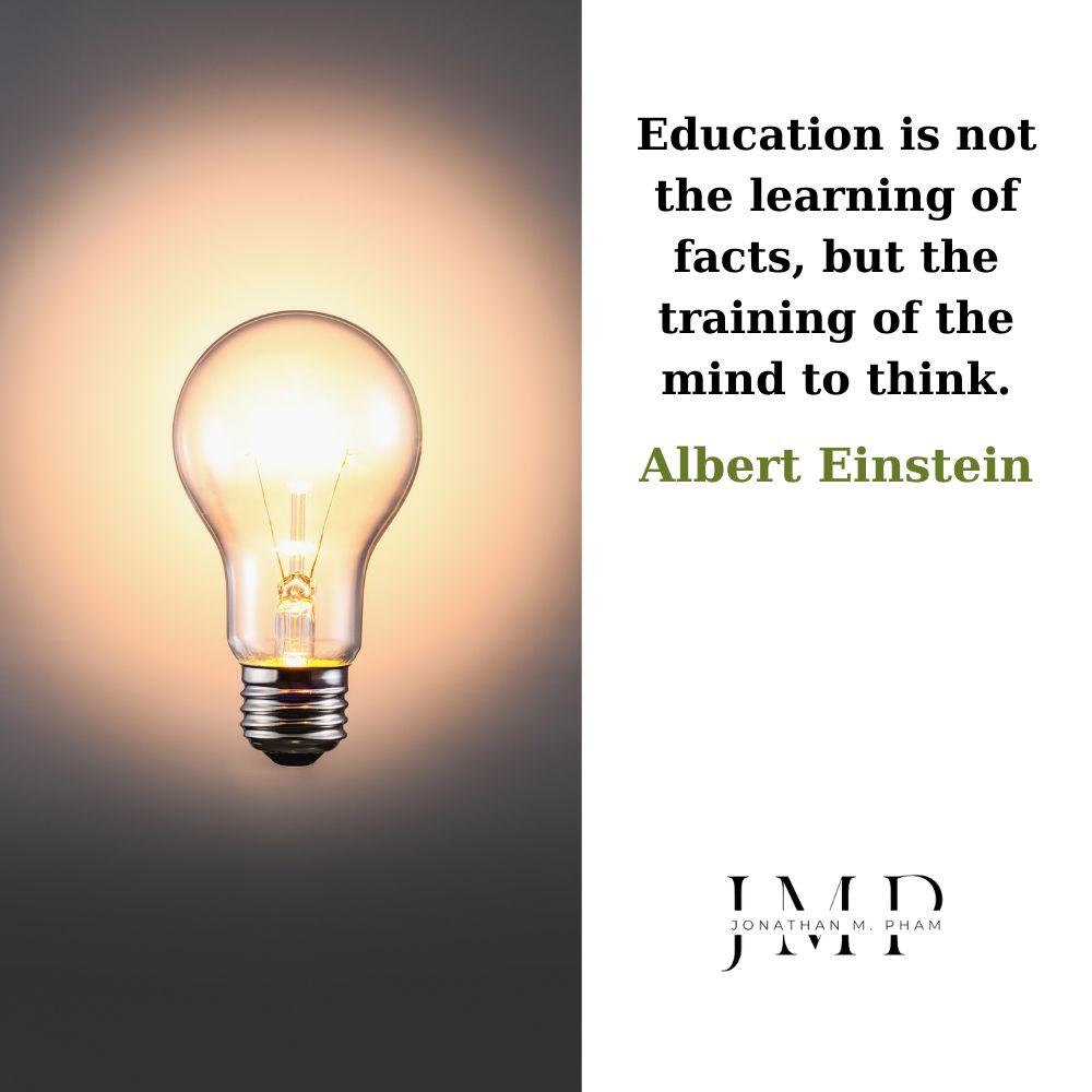 education is not the learning of facts