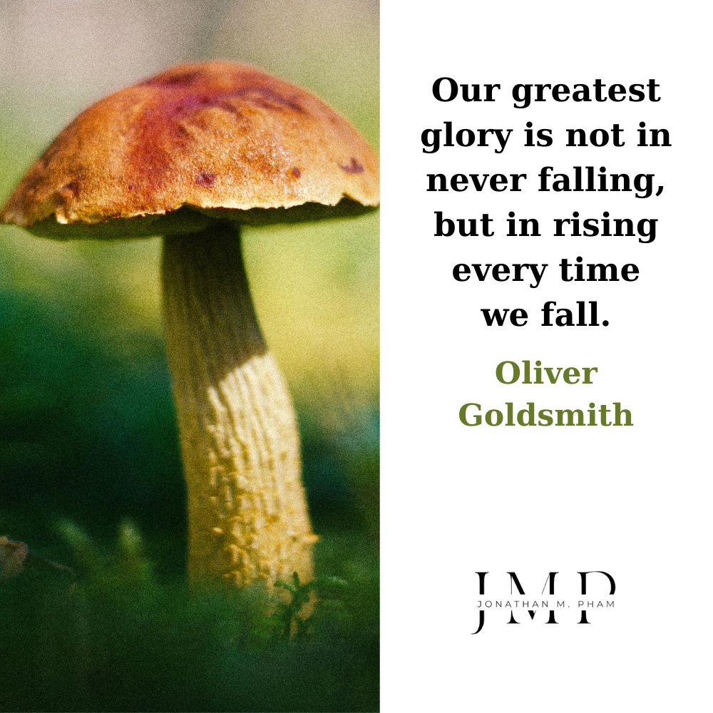 our greatest glory is not in never falling