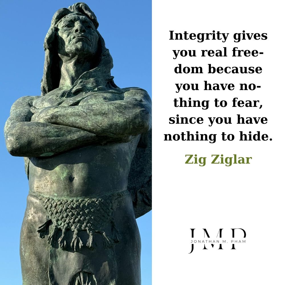 integrity gives you real freedom
