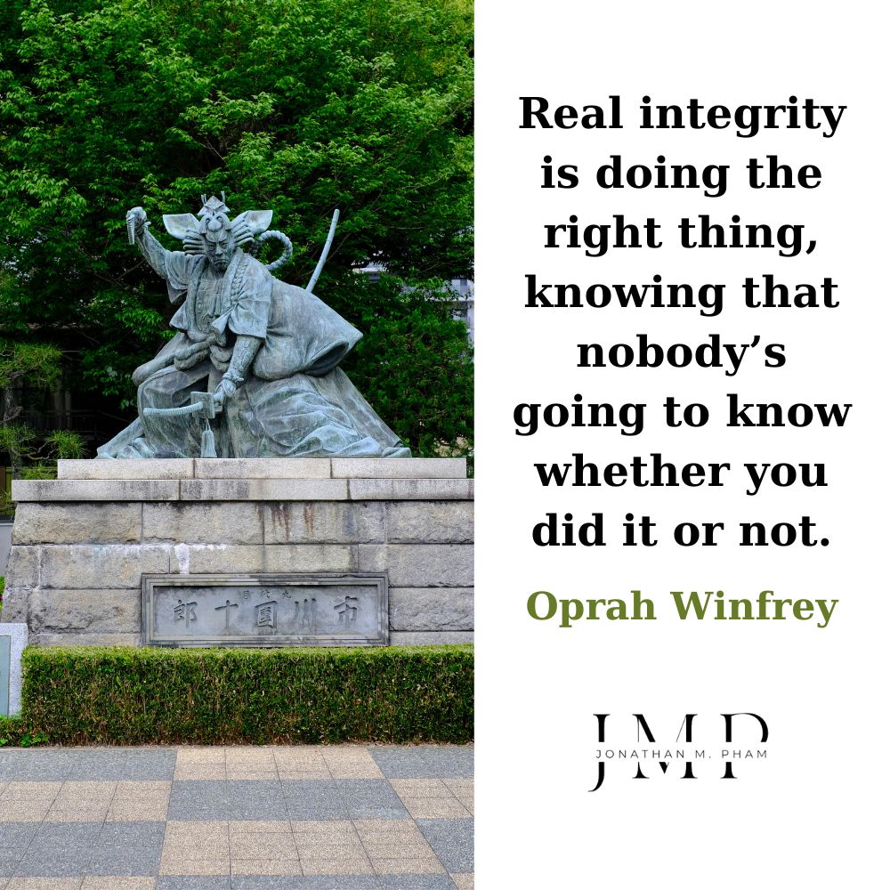 integrity is doing the right thing