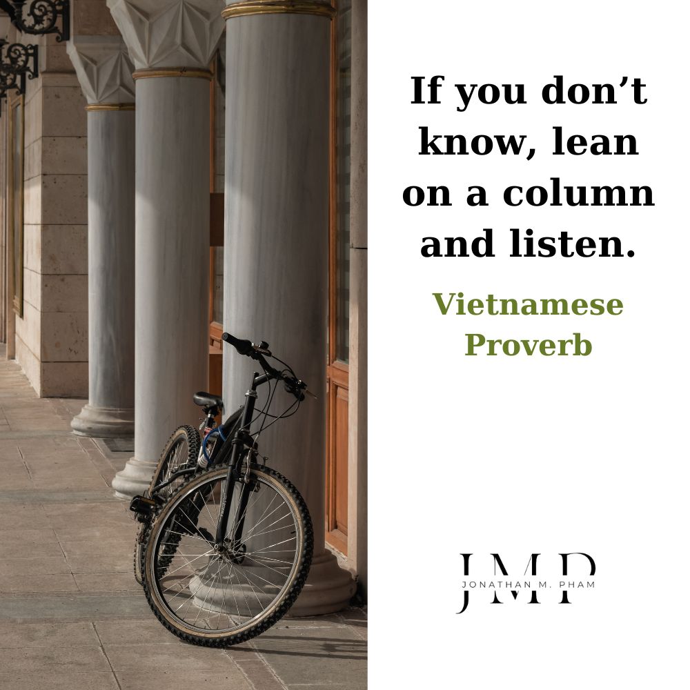 lean on a column and listen