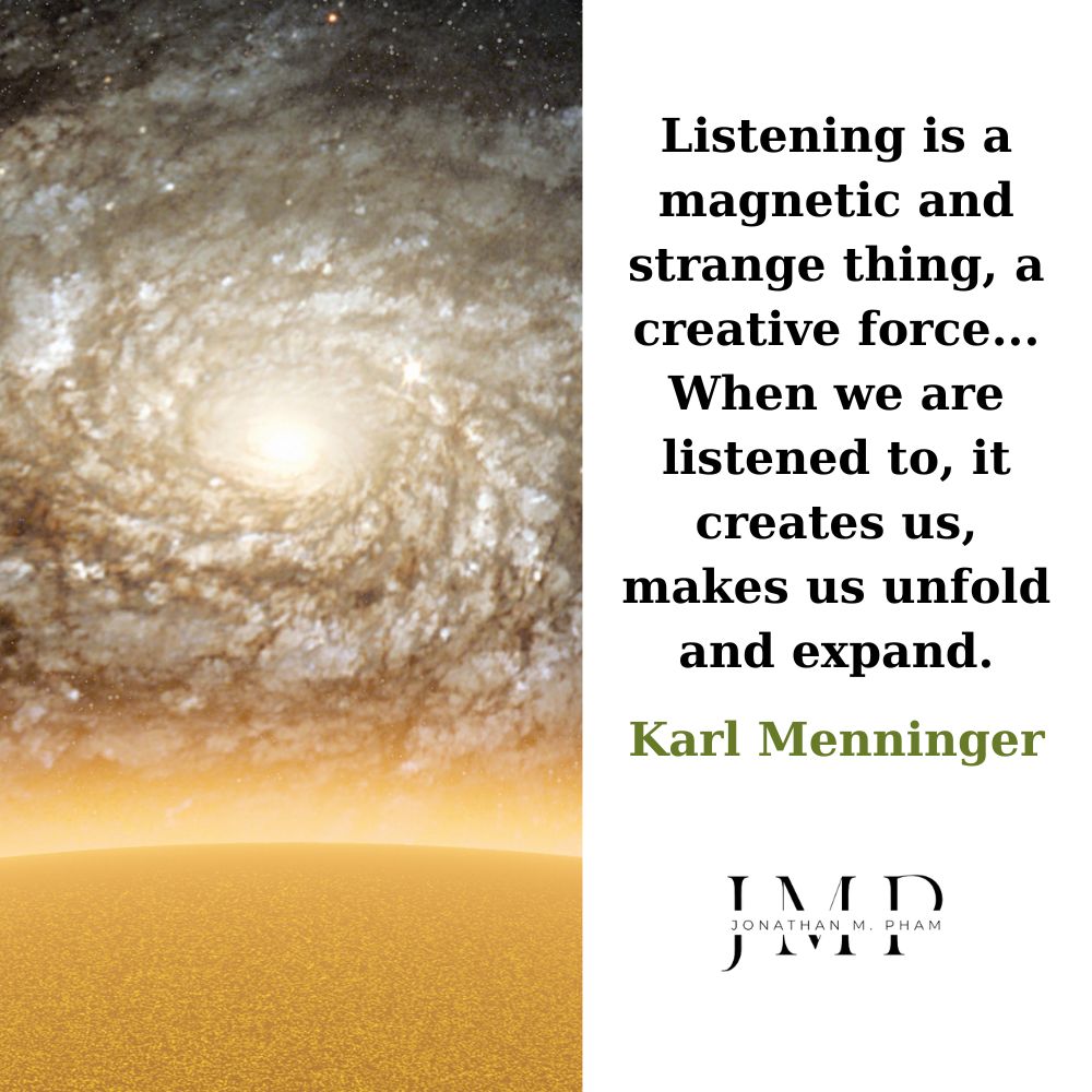 listening is a magnetic and strange thing
