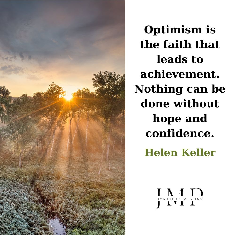 lạc quan là chìa khóa dẫn đến thành công