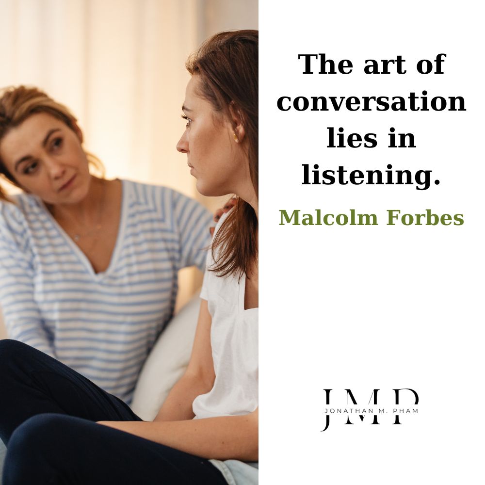 the art of conversation lies in listening