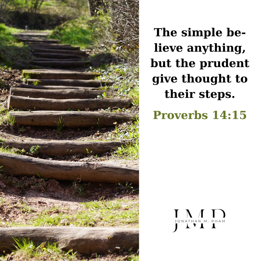 the prudent give thought to their steps