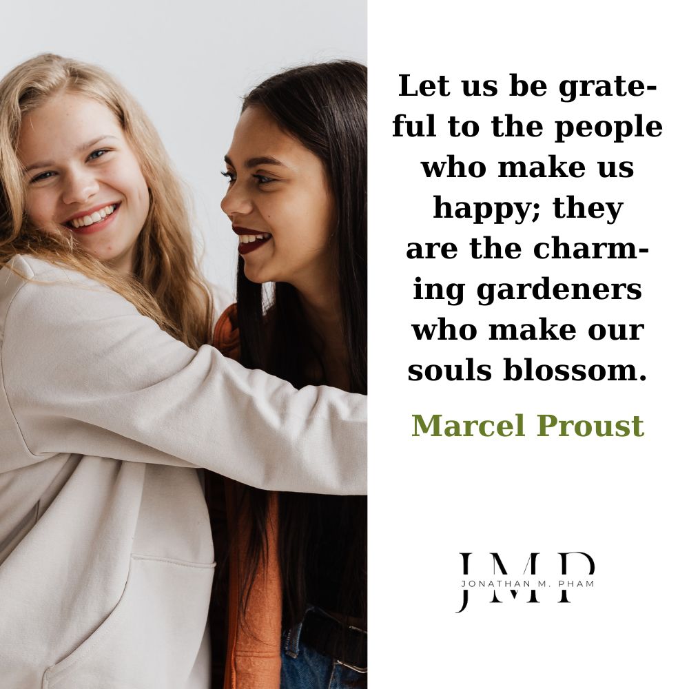 be grateful to the people who make us happ