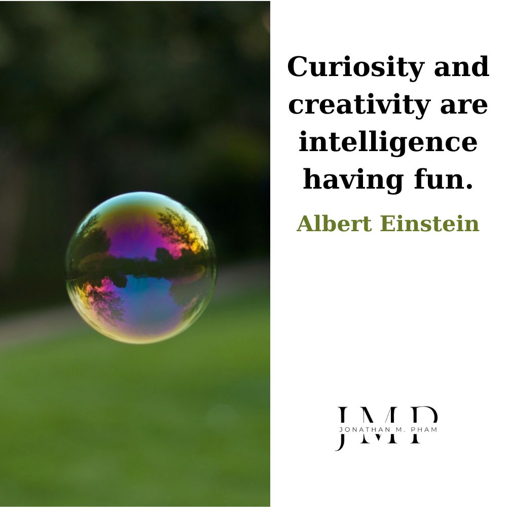 curiosity and creativity are intelligence having fun