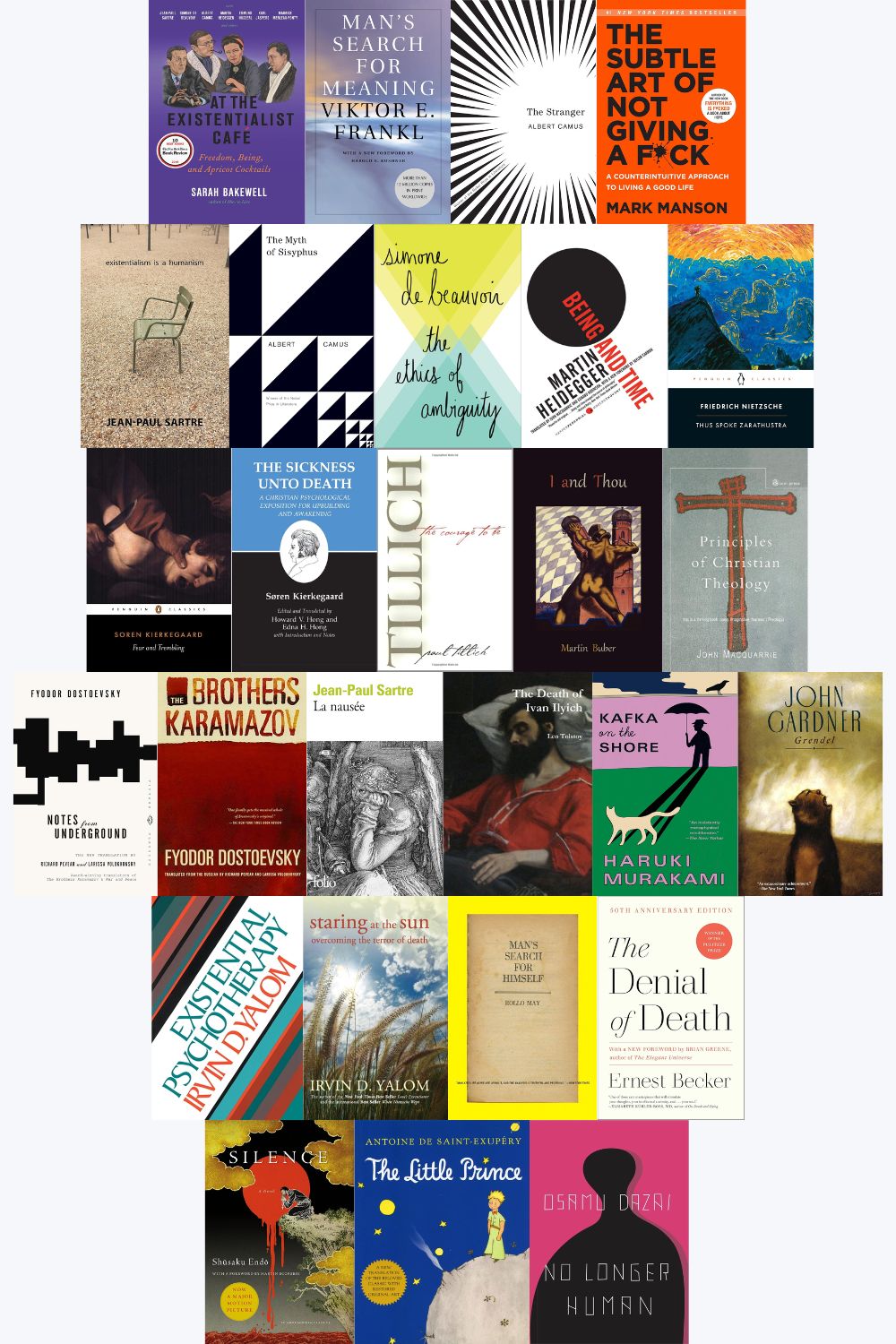 existentialism reading list & recommendations