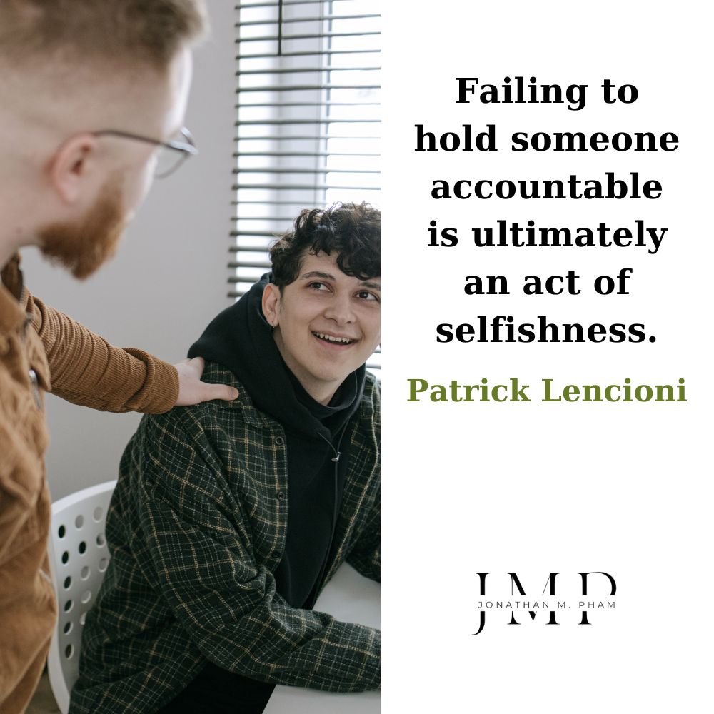 failing to hold someone accountable