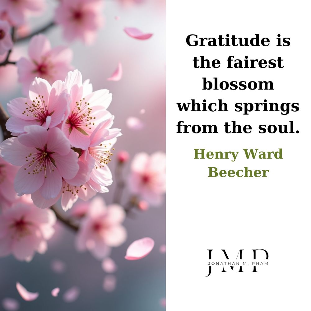 gratitude is the fairest blossom