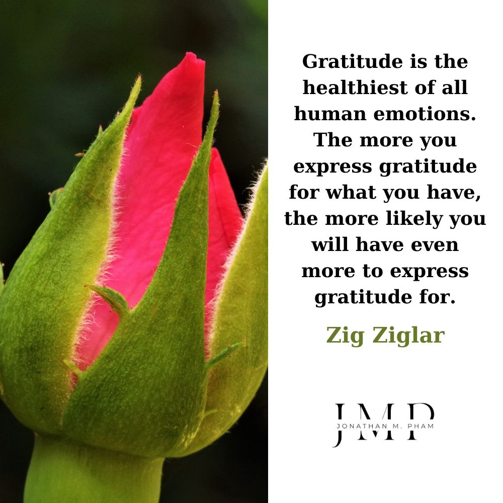 gratitude is the healthiest of all human emotions