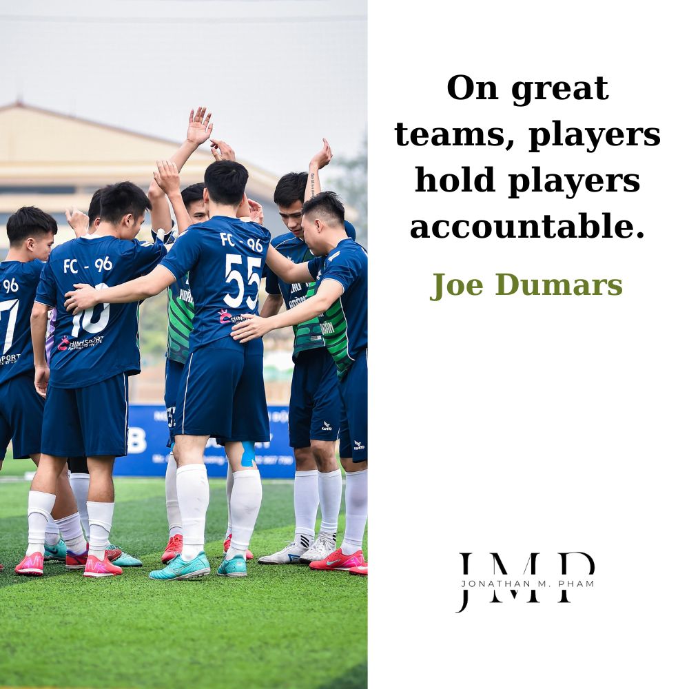 great teams players hold players accountable