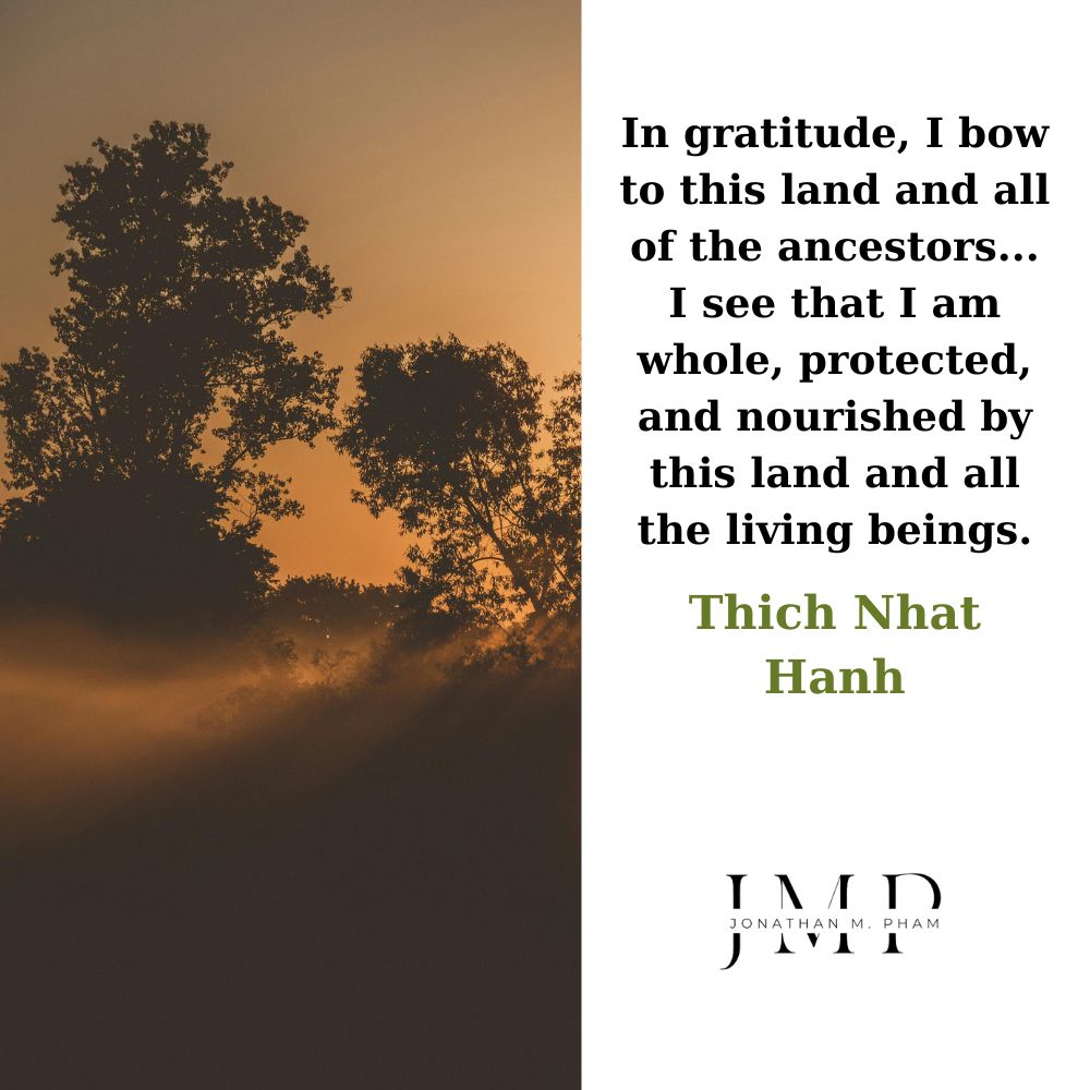 in gratitude i bow to this land