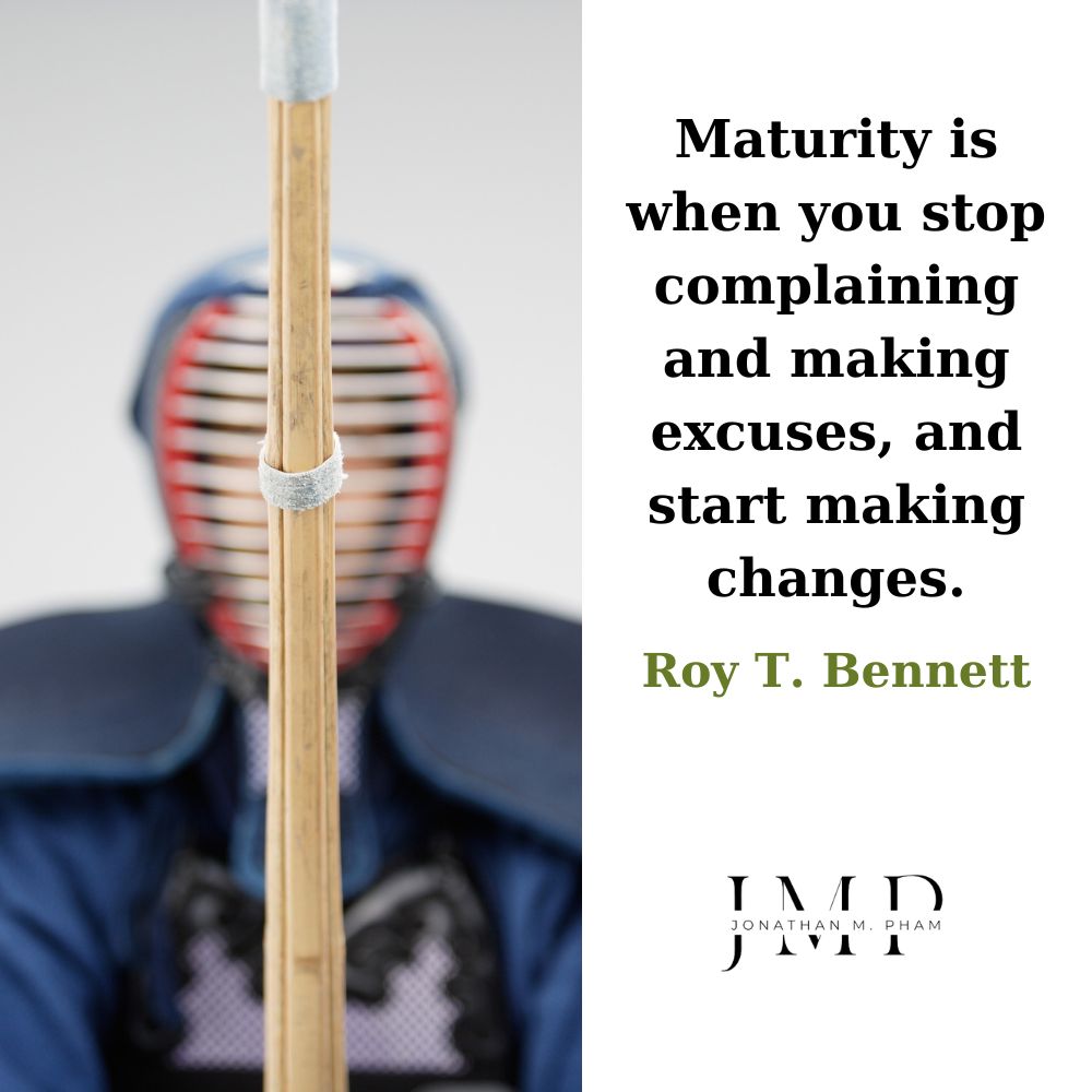 maturity is when you stop complaining