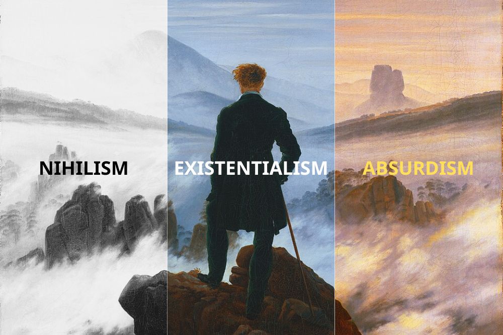 nihilism vs existentialism vs absurdism
