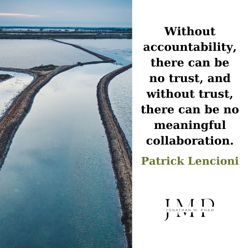 without accountability no trust
