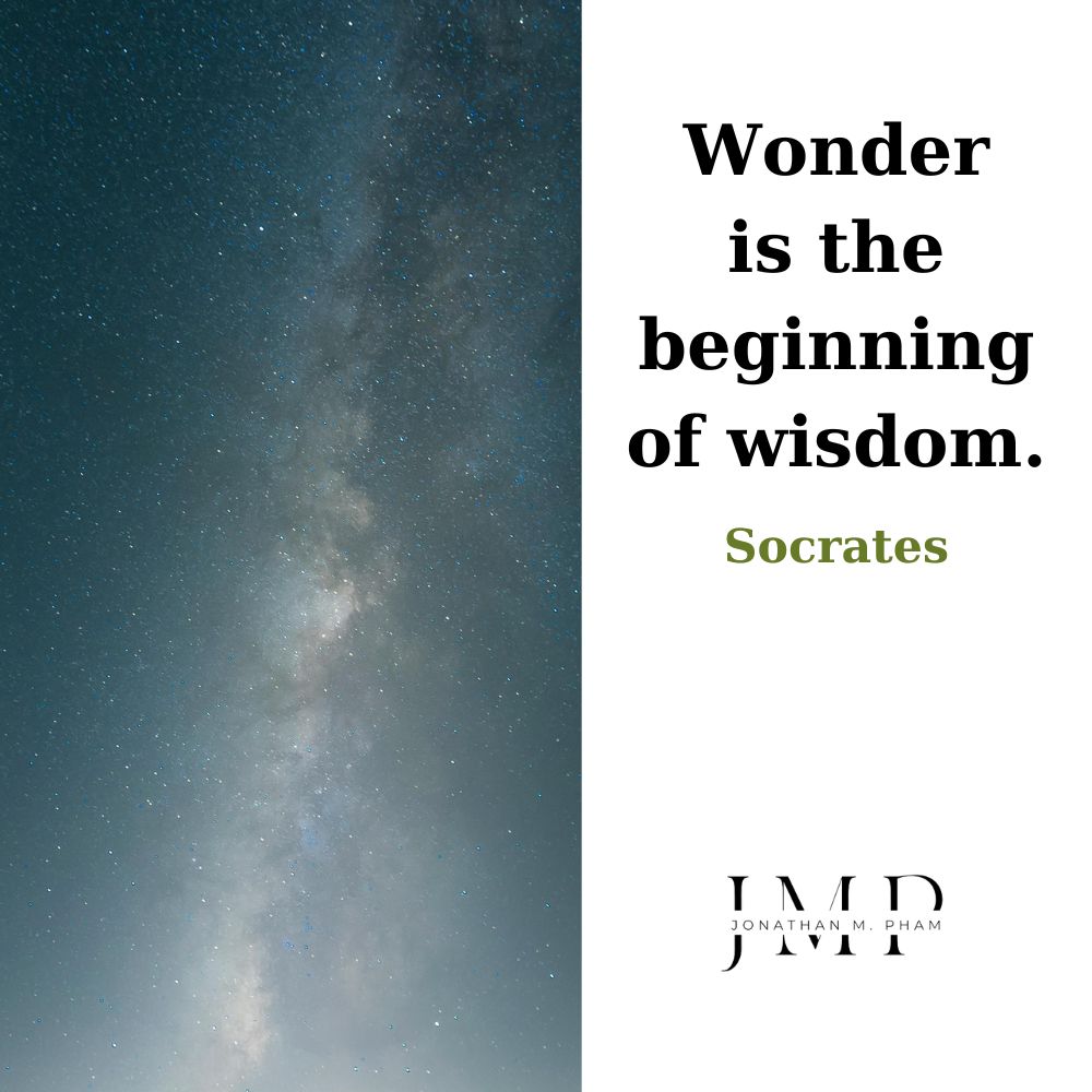 wonder is the beginning of wisdom