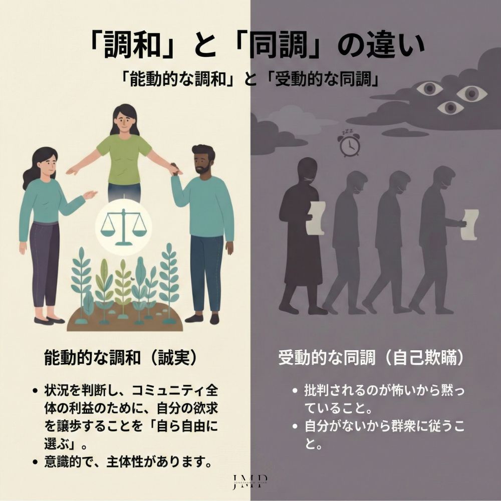 「調和」と「同調」の違い