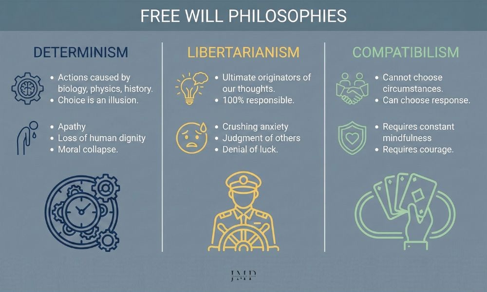 determinism vs libertarianism vs compatibilism