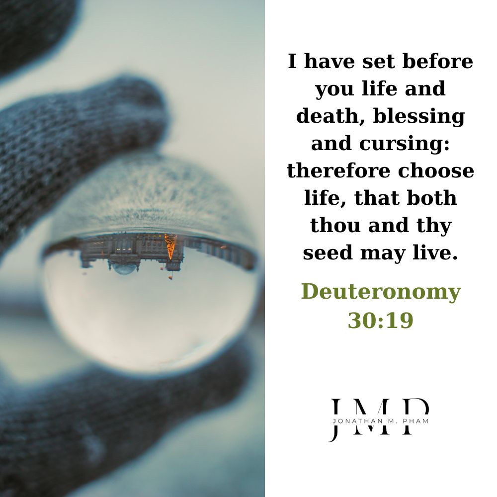 i have set before you life and death