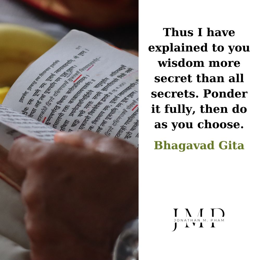 ponder it then do as you choose