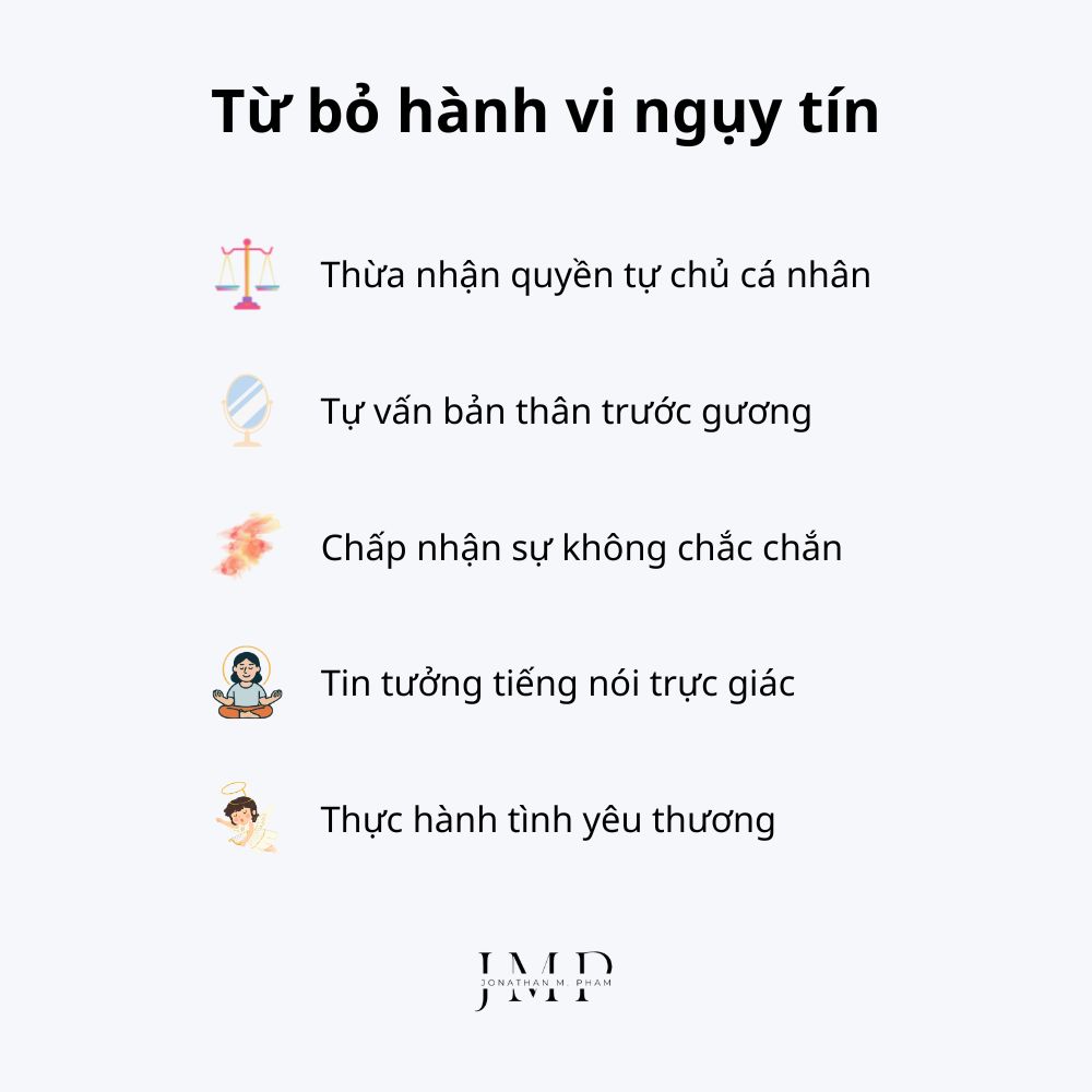 bí quyết từ bỏ hành vi ngụy tín