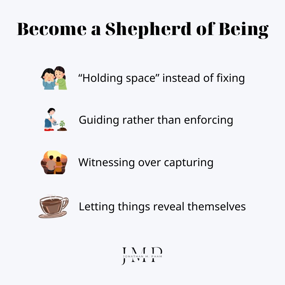 how to become a shepherd of being