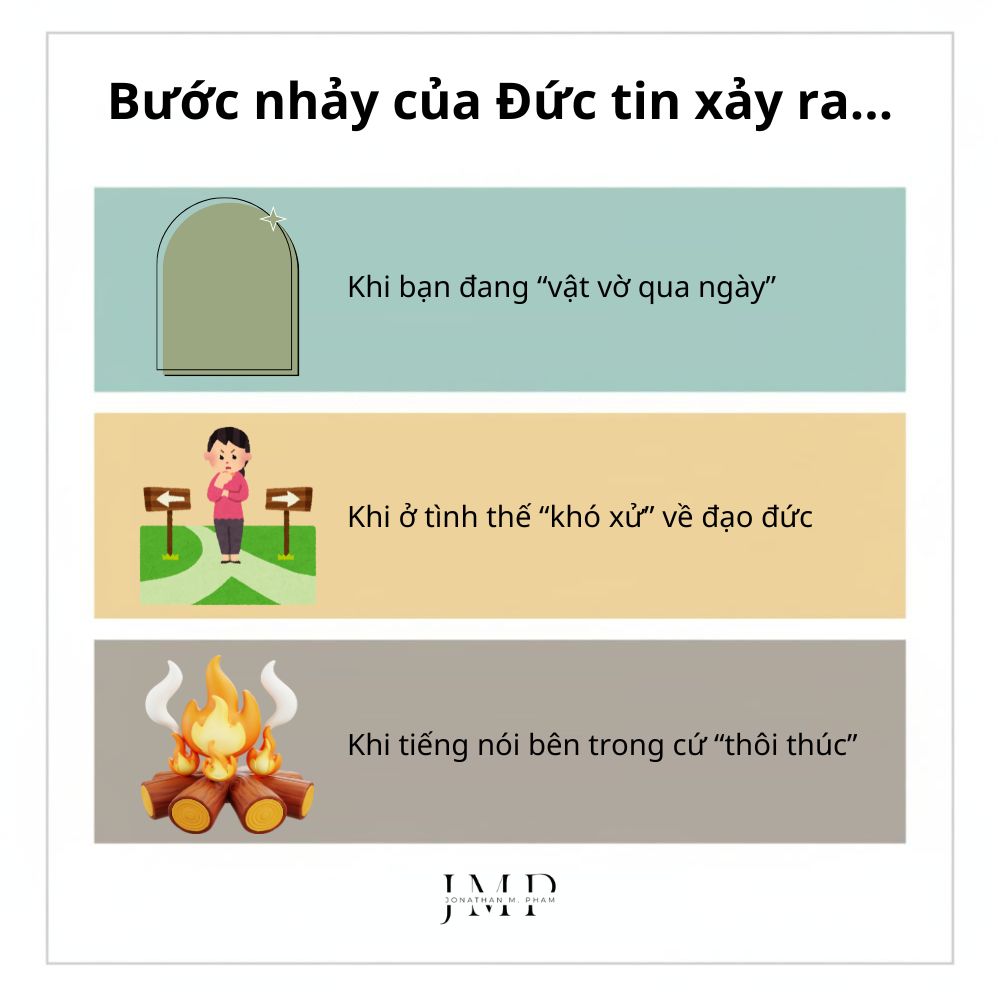 khi nào cần thực hiện bước nhảy của đức tin