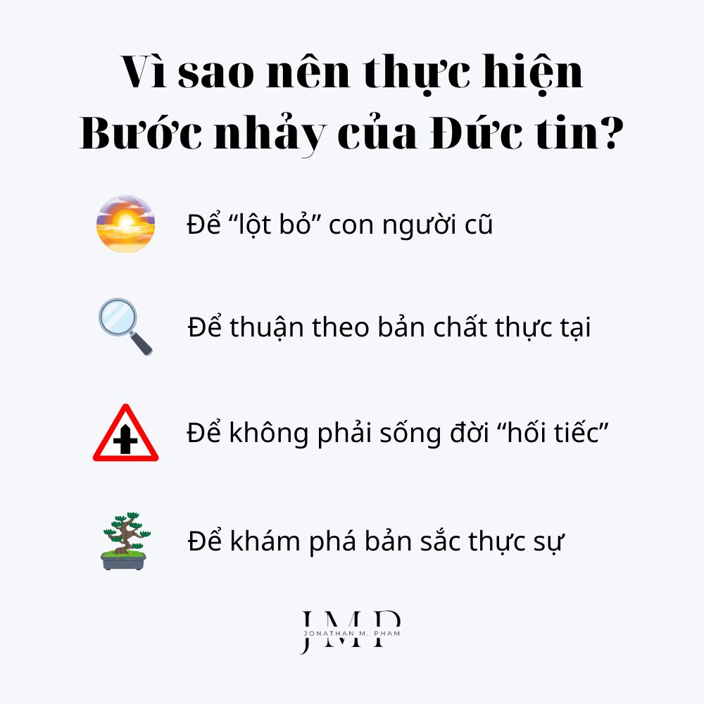 vì sao nên thực hiện bước nhảy của đức tin