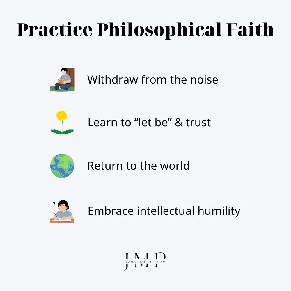 4 steps for practicing philosophical faith
