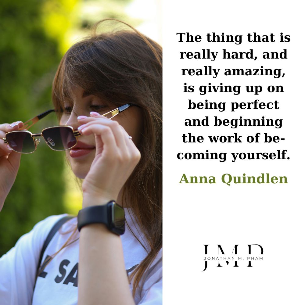 giving up on being perfect becoming yourself
