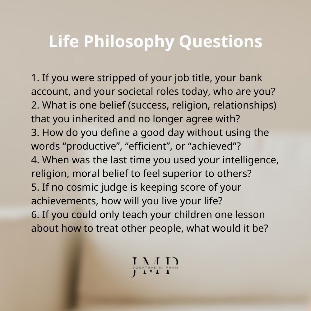 personal philosophy quiz questions