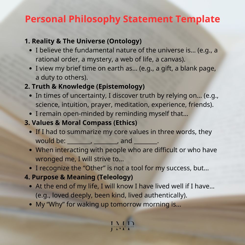 personal philosophy statement template